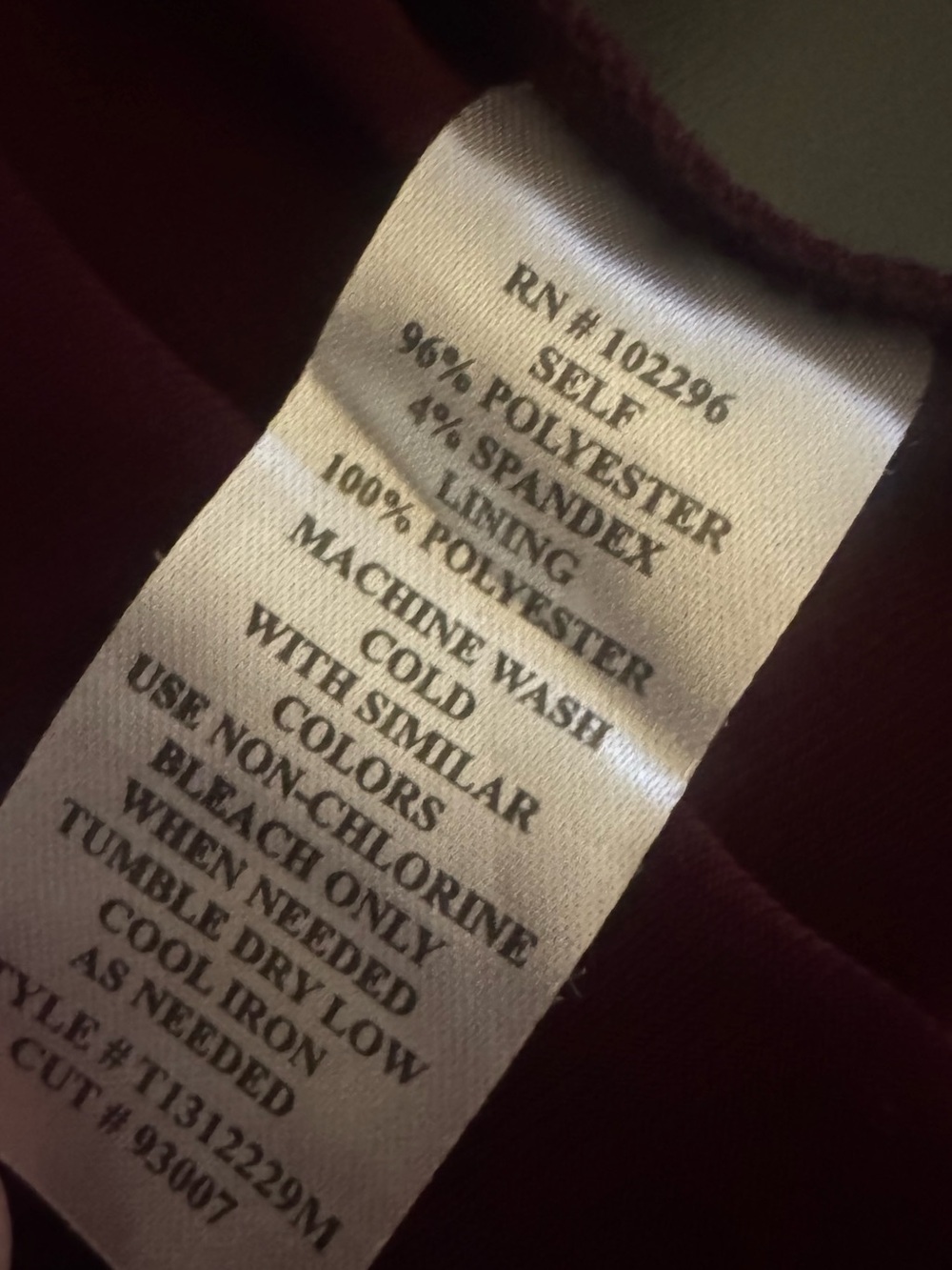 Connected Apparel Burgundy Ruched Wrap Midi Dress Long Sleeve Size 14 - Picture 6 of 6